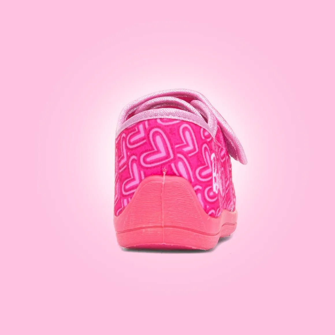 Barbie Kids Fuchsia Easy Fasten Slipper