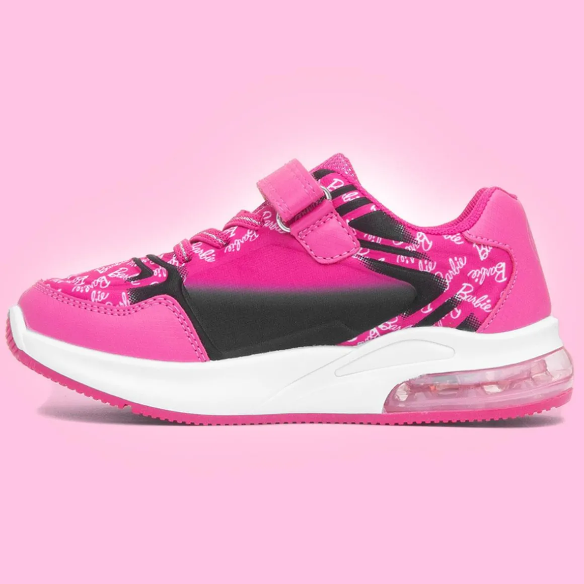 Barbie Kids' Pink Easy Fasten Light Up Trainer