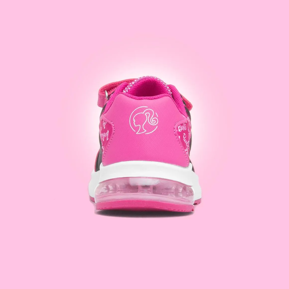Barbie Kids' Pink Easy Fasten Light Up Trainer
