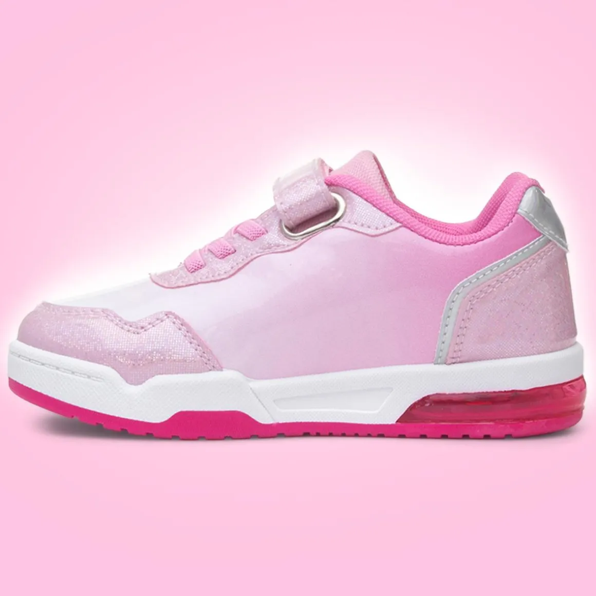 Barbie Kids Pink Iridescent Light Up Trainer