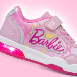 Barbie Kids Pink Iridescent Light Up Trainer