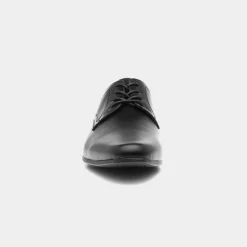 Beckett Basil Mens Black Flat Lace Up Shoe