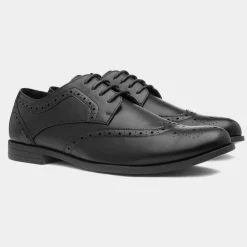 Beckett Billy Mens Black Lace Up Brogue Shoe