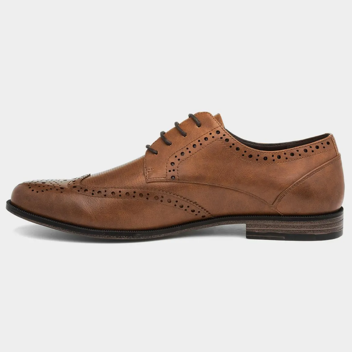 Beckett Billy Mens Lace Up Tan Brogue Shoe