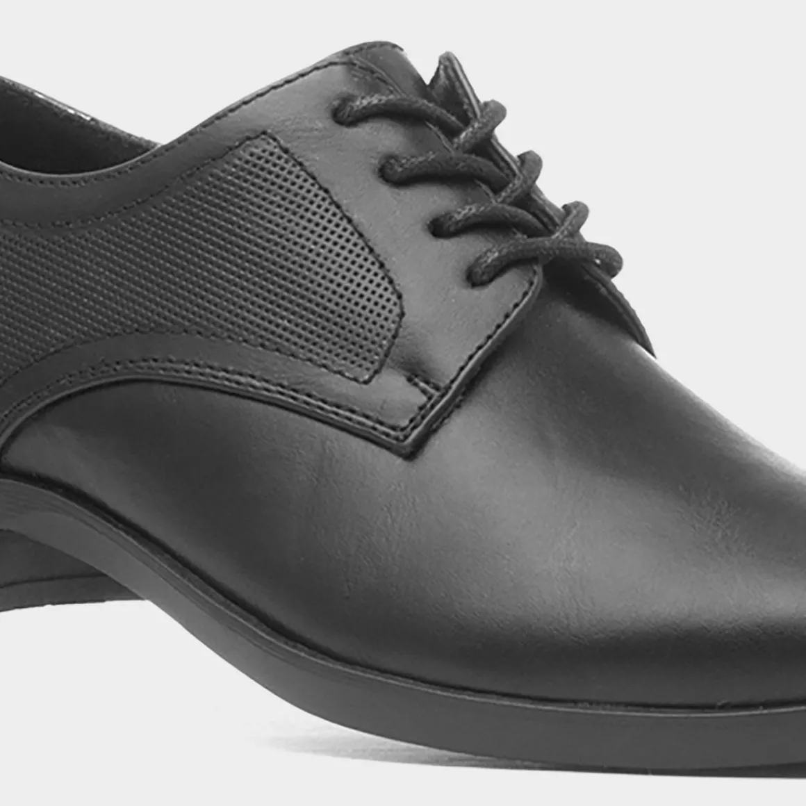 Beckett Carlo Boys Black Lace Up School Shoe