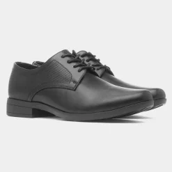 Beckett Carlo Boys Black Lace Up School Shoe