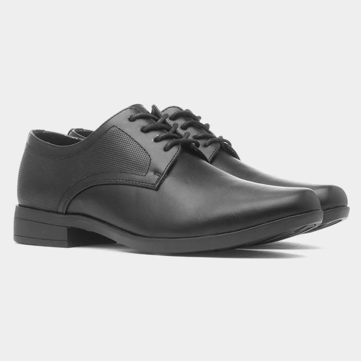 Beckett Carlo Boys Black Lace Up School Shoe