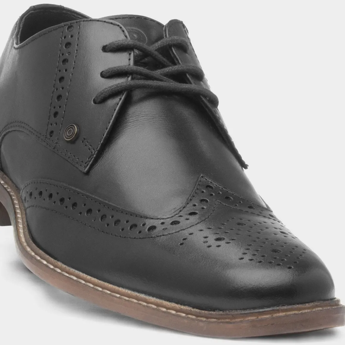 Ben Sherman Andy Mens Black Leather Brogue Shoe