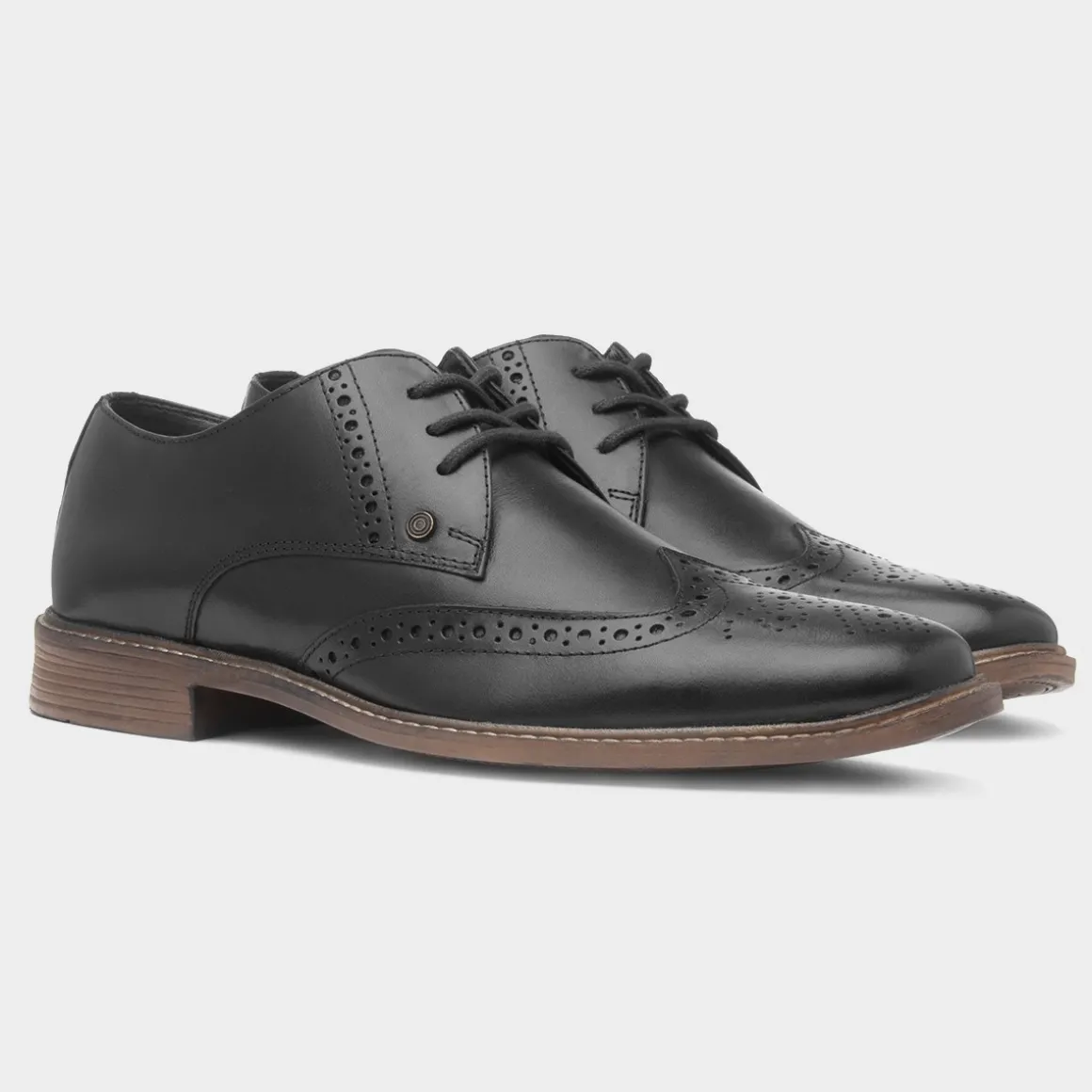 Ben Sherman Andy Mens Black Leather Brogue Shoe
