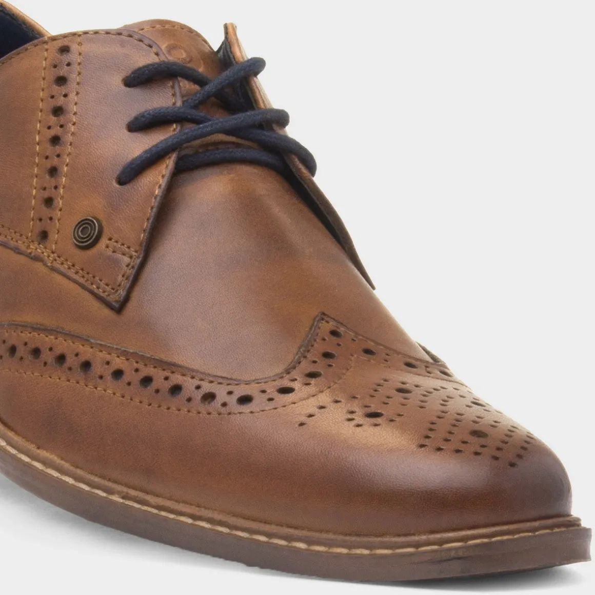 Ben Sherman Andy Mens Tan Leather Brogue Shoe