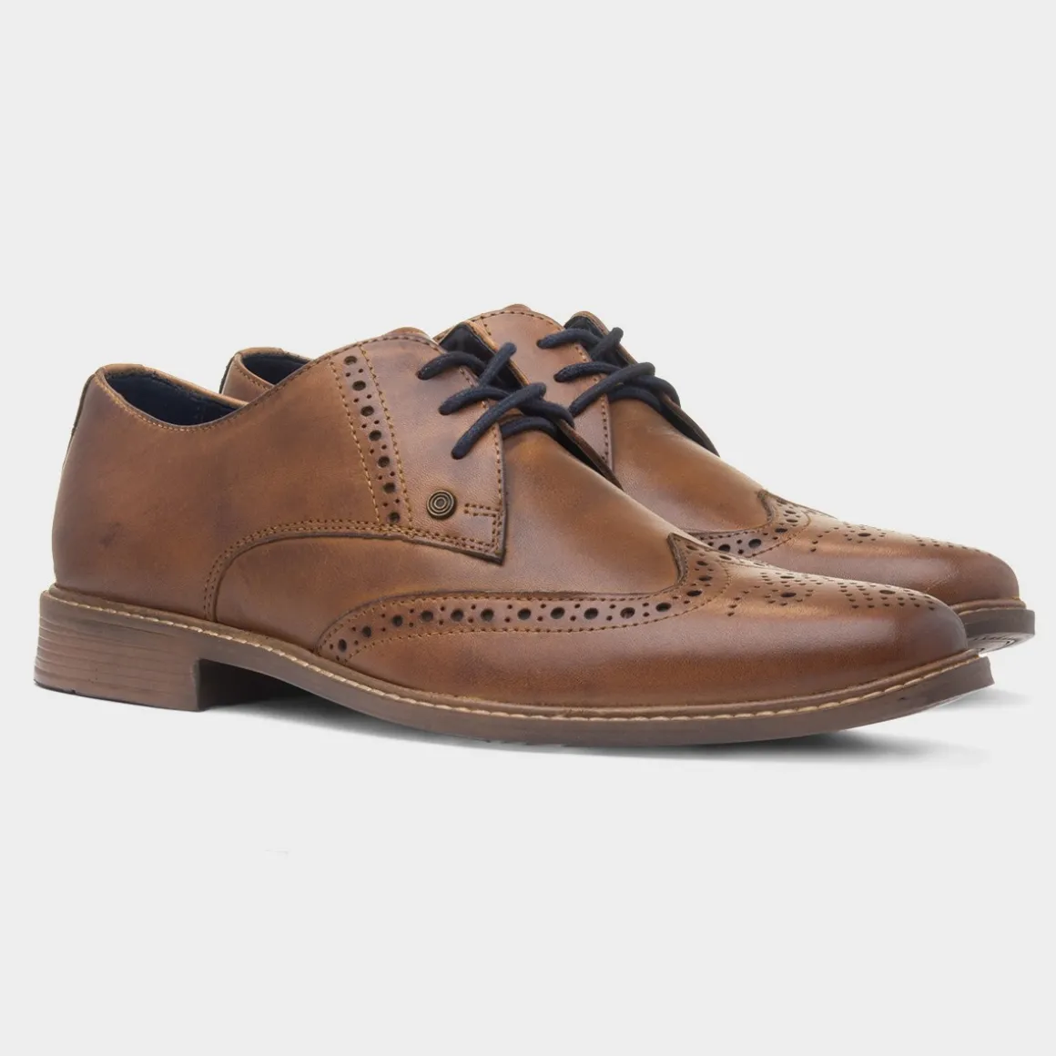 Ben Sherman Andy Mens Tan Leather Brogue Shoe