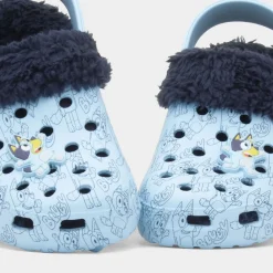 Bluey Borg Kids Blue Warm Lined EVA Clog