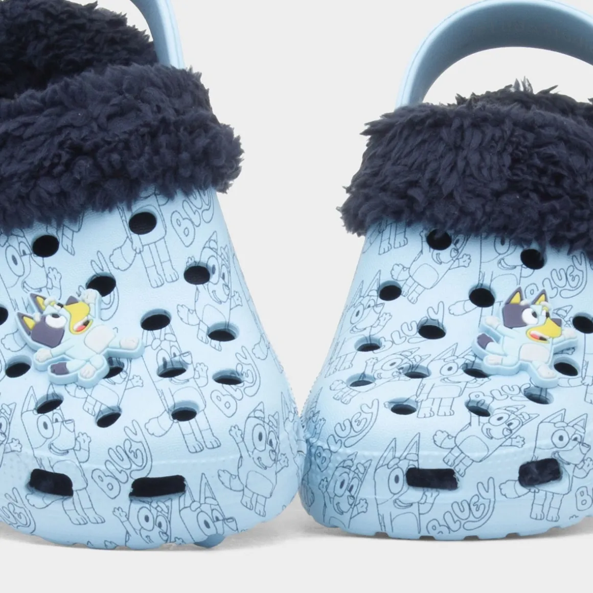 Bluey Borg Kids Blue Warm Lined EVA Clog