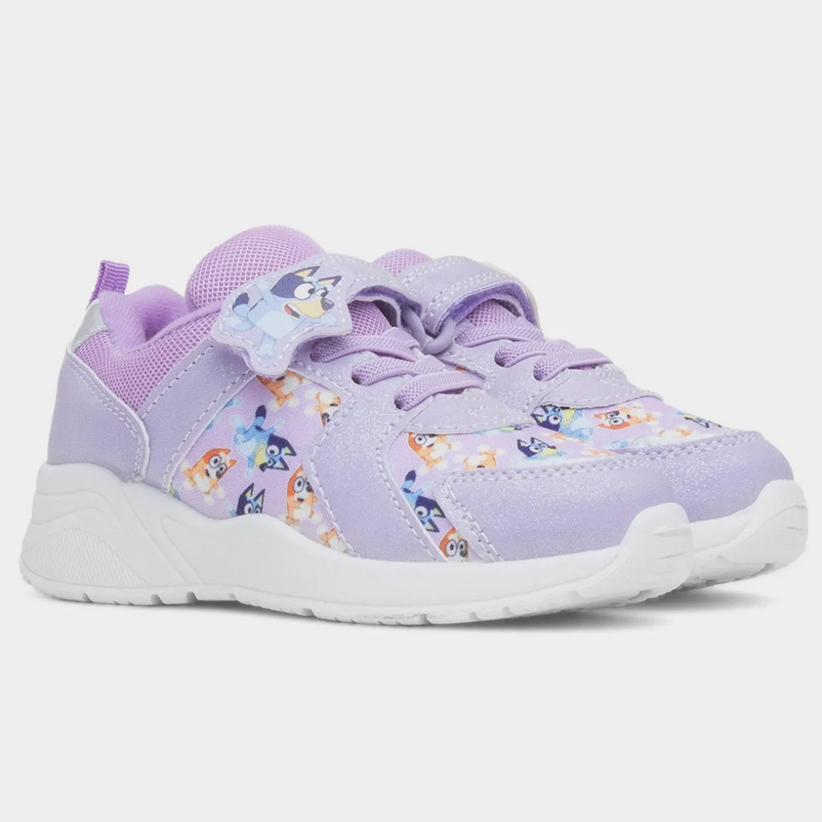 Bluey Janine Kids Purple Easy Fasten Trainer