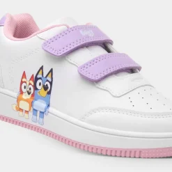 Bluey Kids White & Purple Easy Fasten Trainer