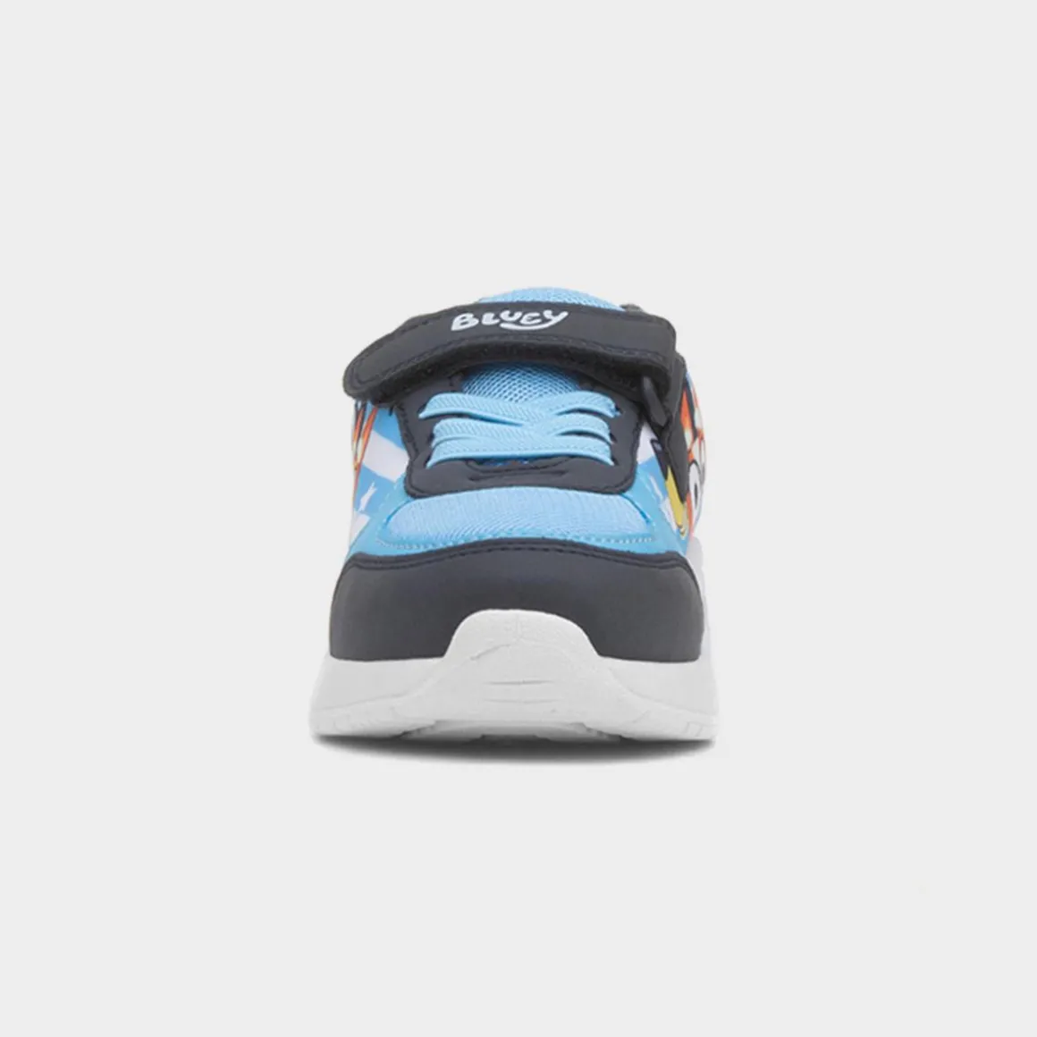 Bluey Stripe Kids Blue Easy Fasten Trainer