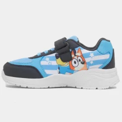 Bluey Stripe Kids Blue Easy Fasten Trainer
