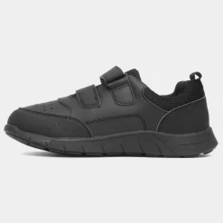 Buckle My Shoe Boys Black Easy Fasten Shoe