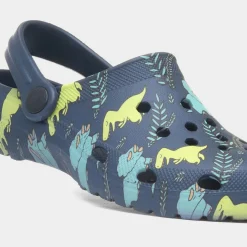 Cannock Boys Navy Dinosaur Print EVA Clog