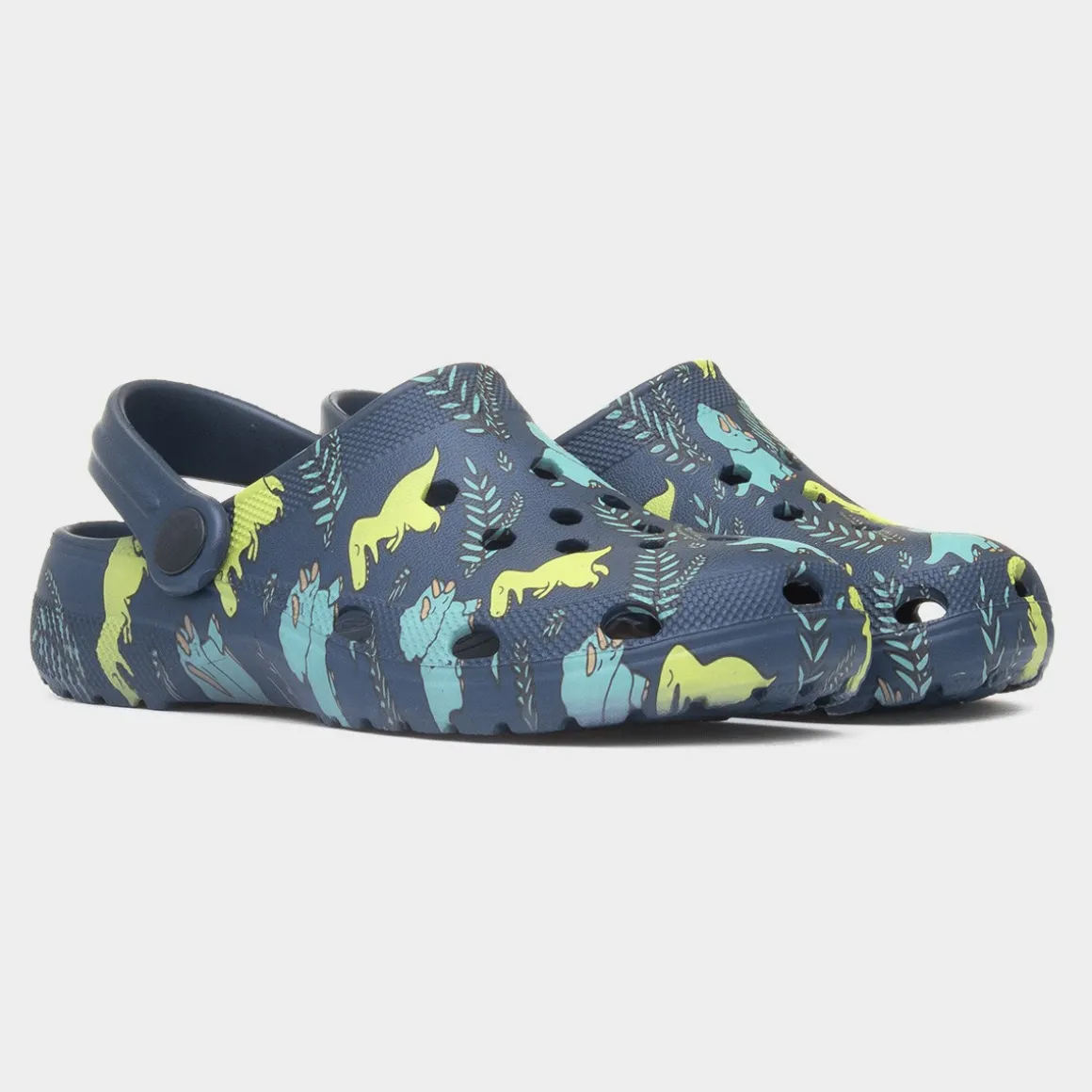 Cannock Boys Navy Dinosaur Print EVA Clog