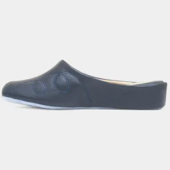 Cincasa Mahon Womens Navy Mule Leather Slipper