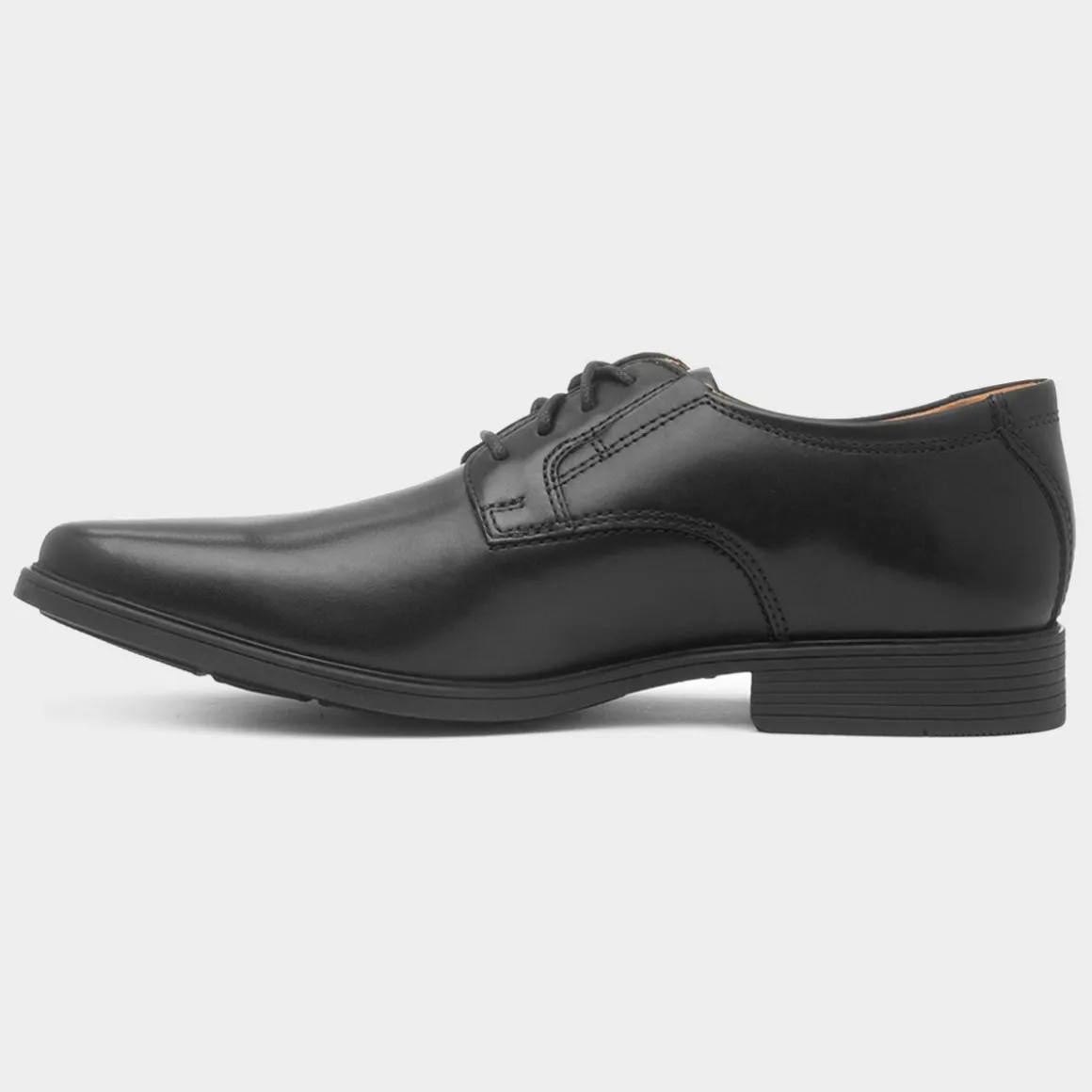 Clarks Tilden Plain Mens Black Formal Leather Shoe