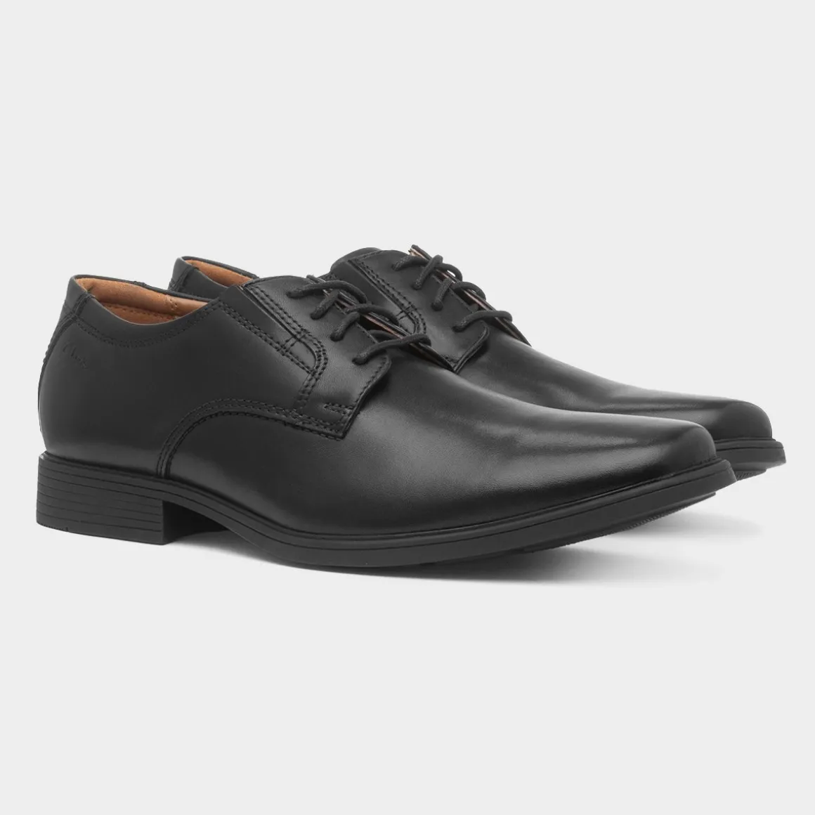 Clarks Tilden Plain Mens Black Formal Leather Shoe