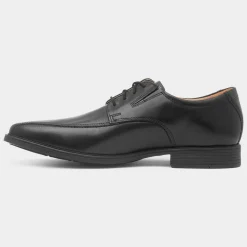 Clarks Tilden Walk Mens Black Formal Leather Shoe