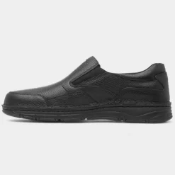 Comfy Steps Abe Mens Black Slip On Leather Shoe