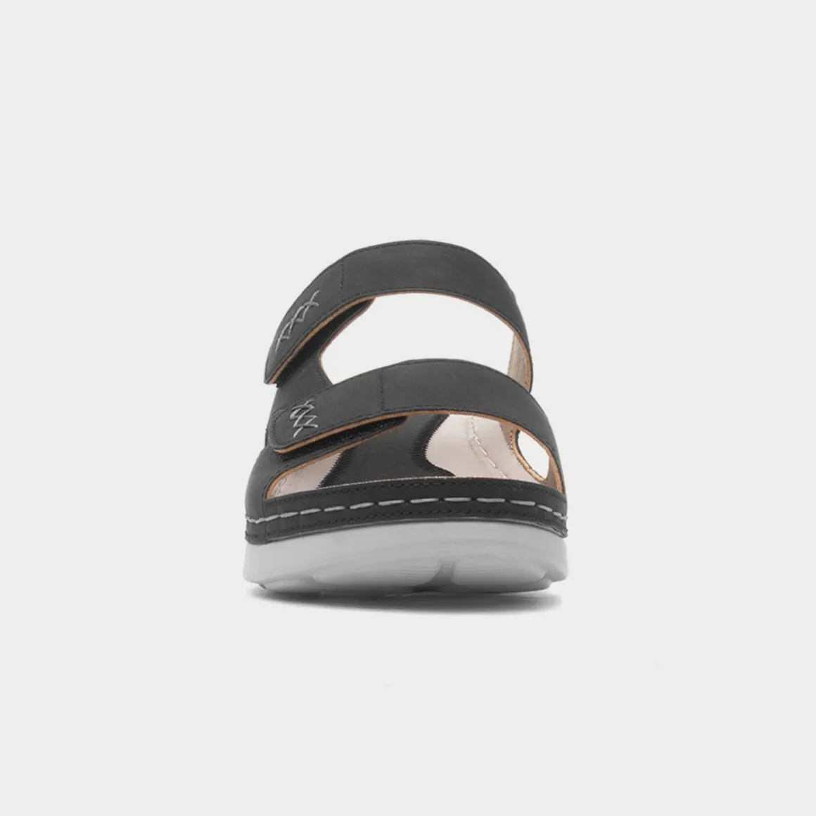 Comfy Steps Andorra Womens Black Mule Sandal