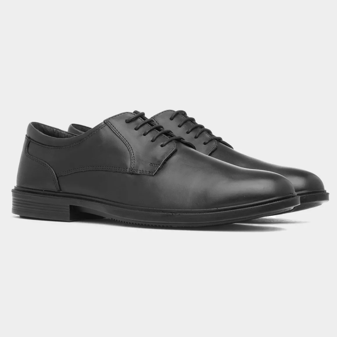 Comfy Steps Dayton Mens Black Leather Shoe