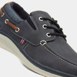Comfy Steps Harlan Mens Navy Boat Shoes
