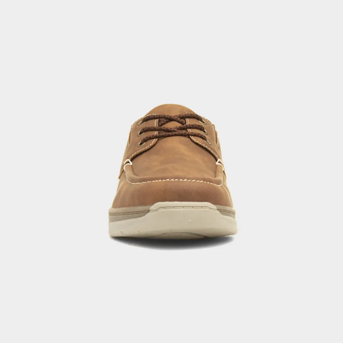 Comfy Steps Harlan Mens Tan Boat Shoe