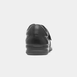 Comfy Steps Malcolm Mens Black Leather Shoe