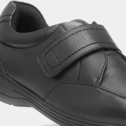 Comfy Steps Malcolm Mens Black Leather Shoe