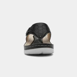 Comfy Steps Malta Womens Black Toe Post Sandal