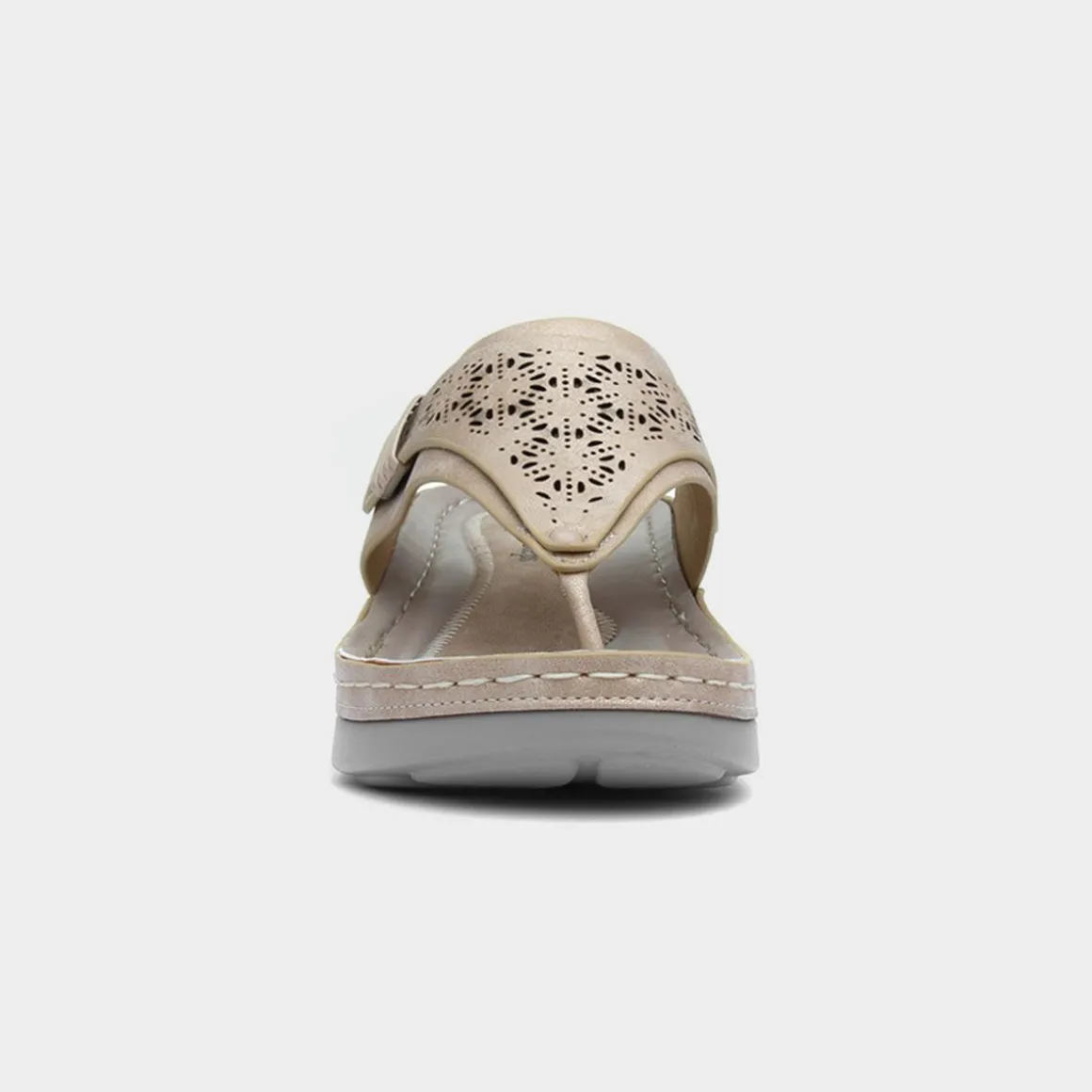 Comfy Steps Malta Womens Beige Toe Post Sandal
