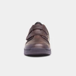 Comfy Steps Richard Mens Brown Easy Fasten Shoe