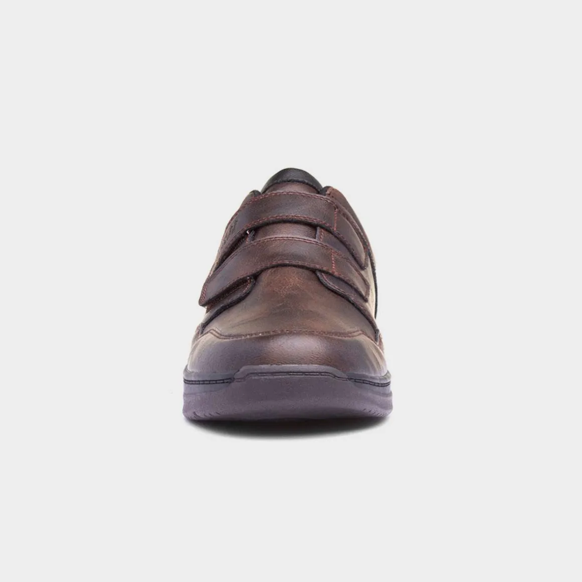 Comfy Steps Richard Mens Brown Easy Fasten Shoe