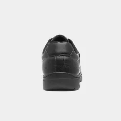 Comfy Steps Richard Mens Black Easy Fasten Shoe