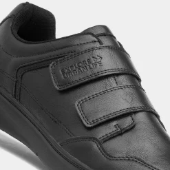 Comfy Steps Richard Mens Black Easy Fasten Shoe