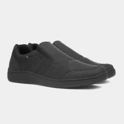 Comfy Steps Roland Mens Black Slip On Shoe
