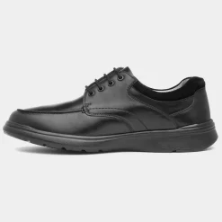 Comfy Steps Stewart Mens Leather Black Shoe