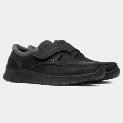 Comfy Steps William Mens Black Casual Shoe