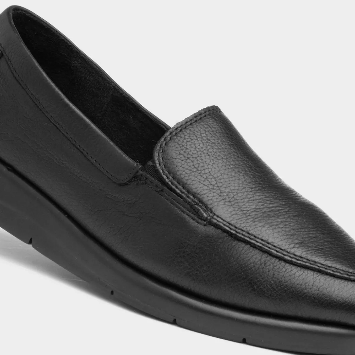 Comfy Steps Womens Black Leather Slip On Loafer