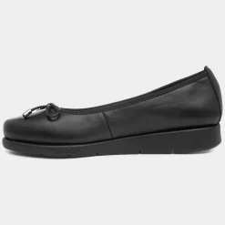 Comfy Steps Womens Black Leather Shoe
