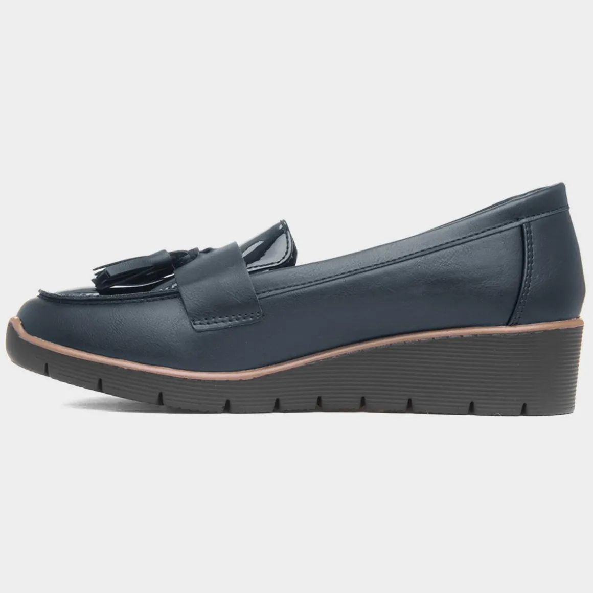 Comfy Steps Yvonne Womens Navy Loafer