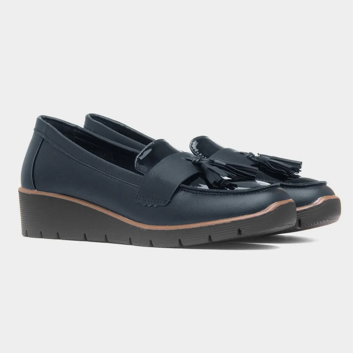 Comfy Steps Yvonne Womens Navy Loafer