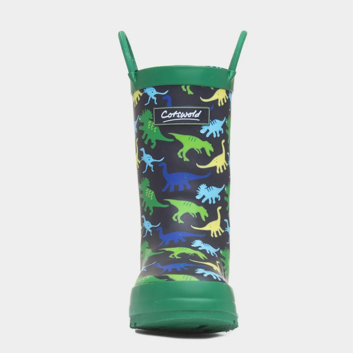 Cotswold Sprinkle Boys Green Dinosaur Print Welly