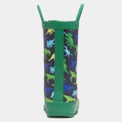 Cotswold Sprinkle Boys Green Dinosaur Print Welly